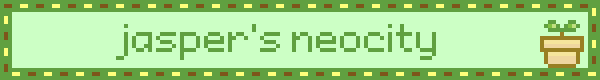 a 150x20 blinkie for the jasperad neocities site